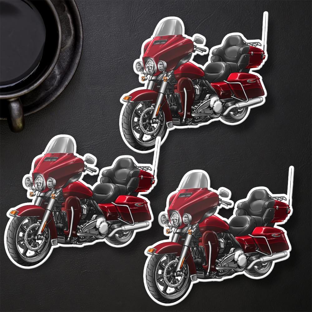 Harley Ultra Limited FLHTK 2018 Stickers - Set of 3 Motorcycle Decals for Bikers