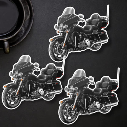 Harley Ultra Limited FLHTK 2018 Stickers - Set of 3 Motorcycle Decals for Bikers