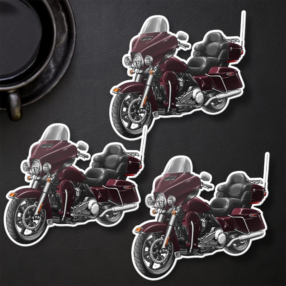 Harley Ultra Limited FLHTK 2018 Stickers - Set of 3 Motorcycle Decals for Bikers