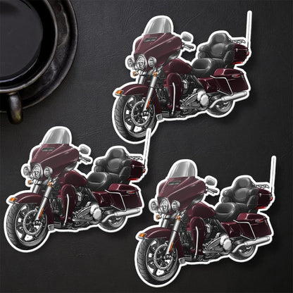 Harley Ultra Limited FLHTK 2018 Stickers - Set of 3 Motorcycle Decals for Bikers