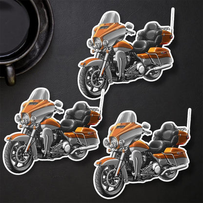 Harley Ultra Limited FLHTK 2014 Stickers - Set of 3 Motorcycle Decals for Bikers