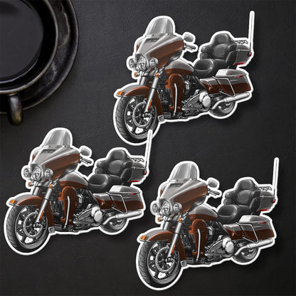 Harley Ultra Limited FLHTK 2018 Stickers - Set of 3 Motorcycle Decals for Bikers