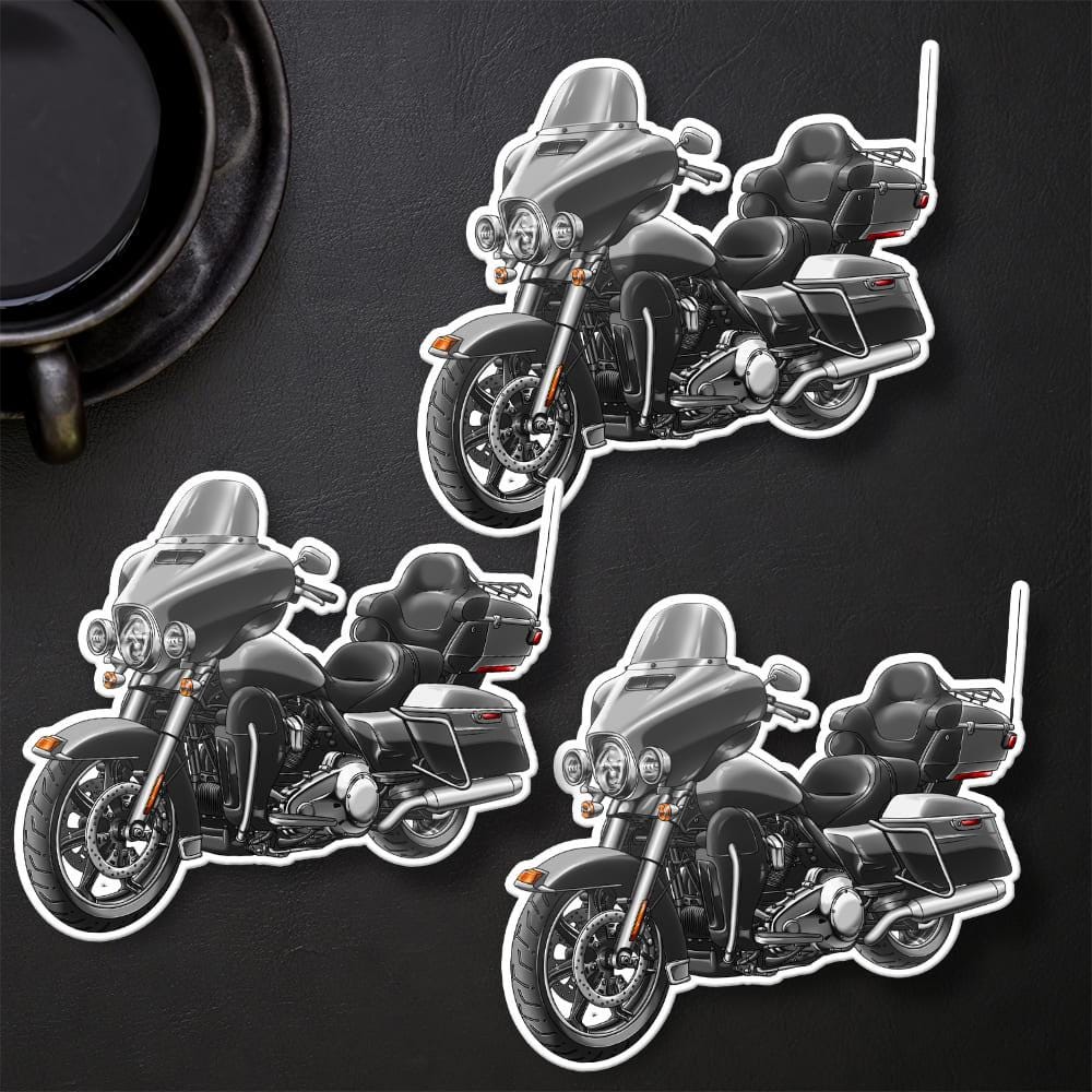 Harley Ultra Limited FLHTK 2018 Stickers - Set of 3 Motorcycle Decals for Bikers
