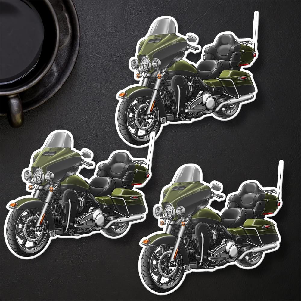Harley Ultra Limited FLHTK 2018 Stickers - Set of 3 Motorcycle Decals for Bikers