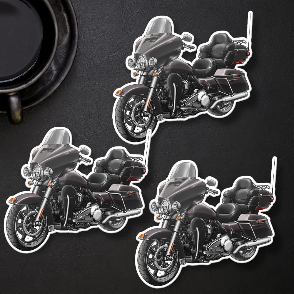 Harley Ultra Limited FLHTK 2018 Stickers - Set of 3 Motorcycle Decals for Bikers