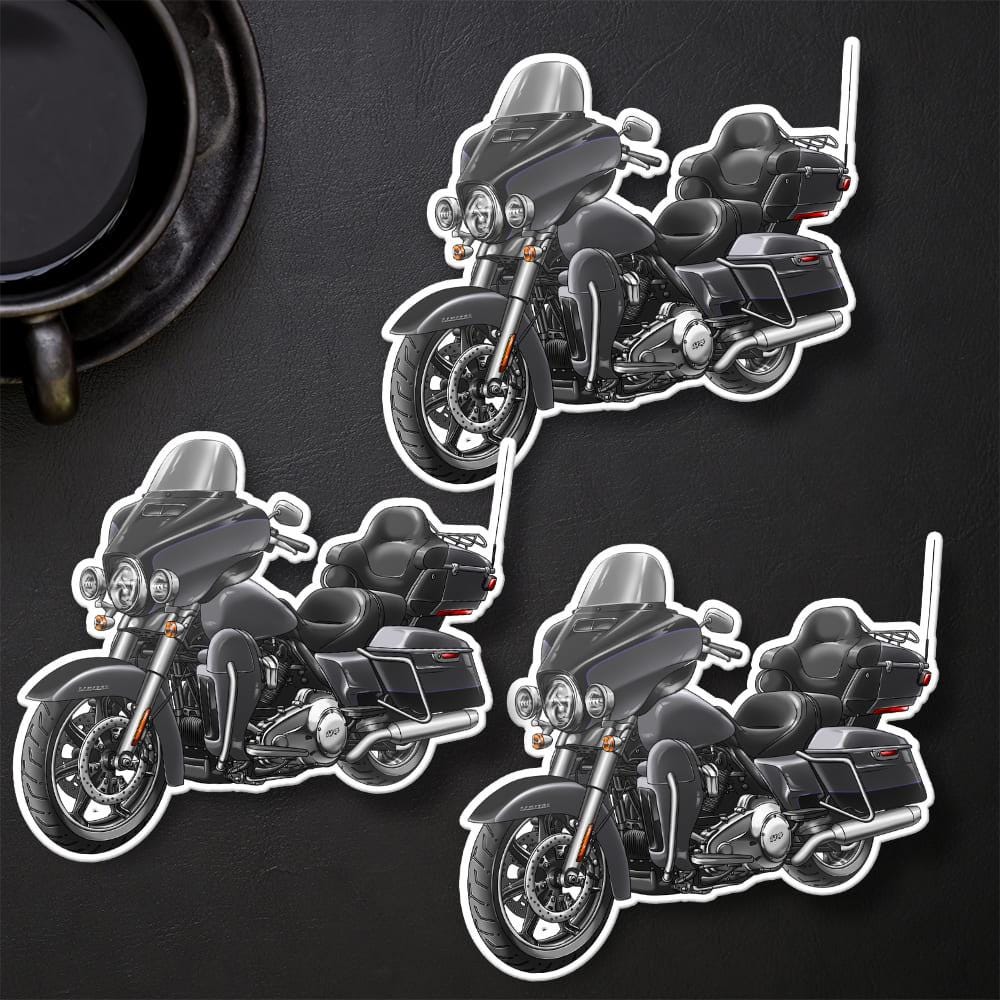 Harley Ultra Limited FLHTK 2021 Stickers - Set of 3 Motorcycle Decals for Bikers