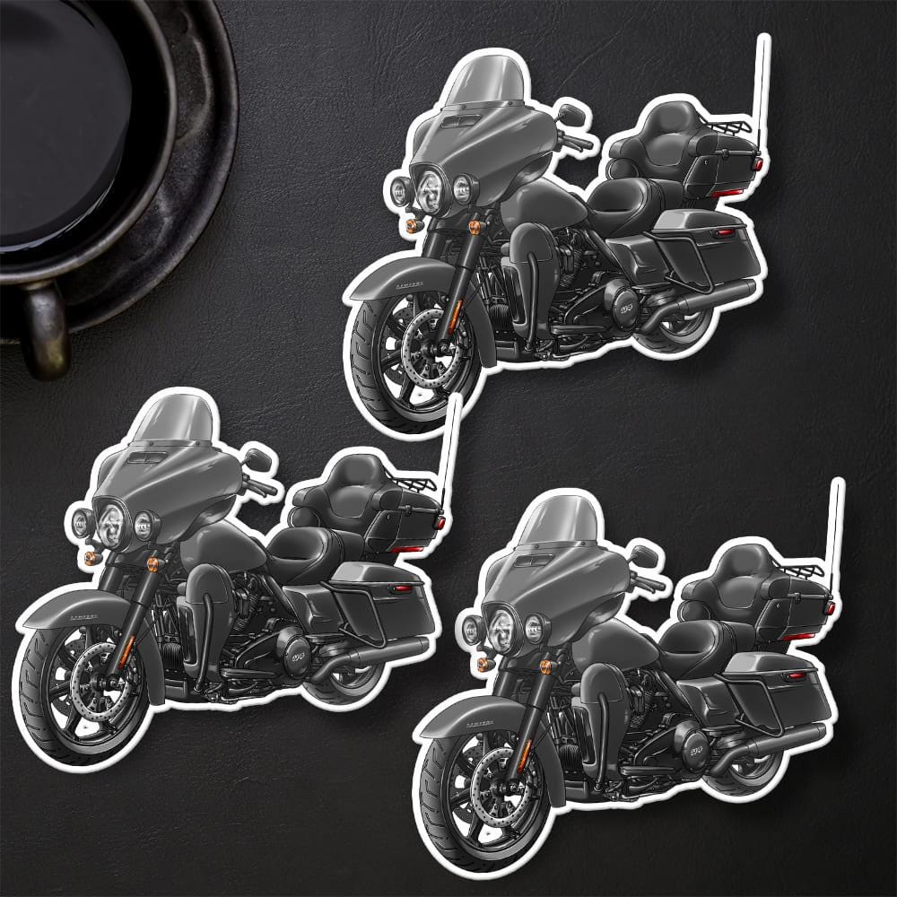 Harley Ultra Limited FLHTK 2021 Stickers - Set of 3 Motorcycle Decals for Bikers