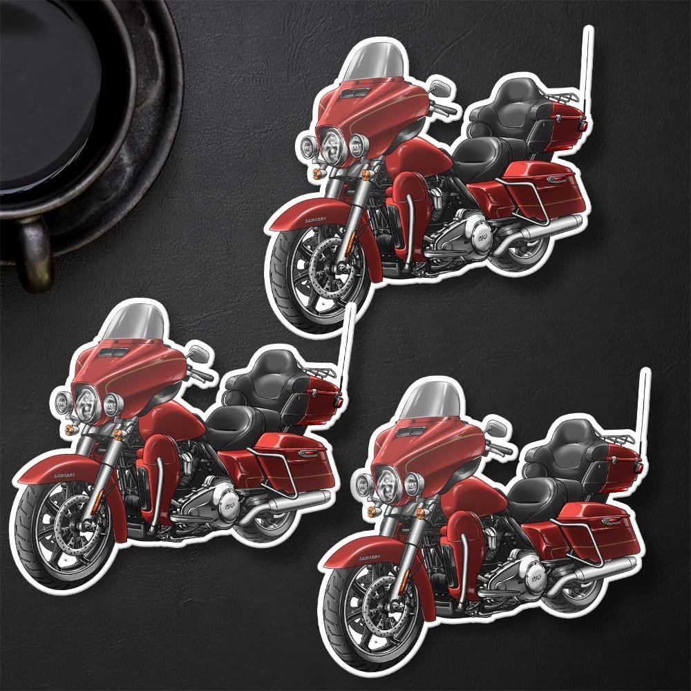 Harley Ultra Limited FLHTK 2021 Stickers - Set of 3 Motorcycle Decals for Bikers