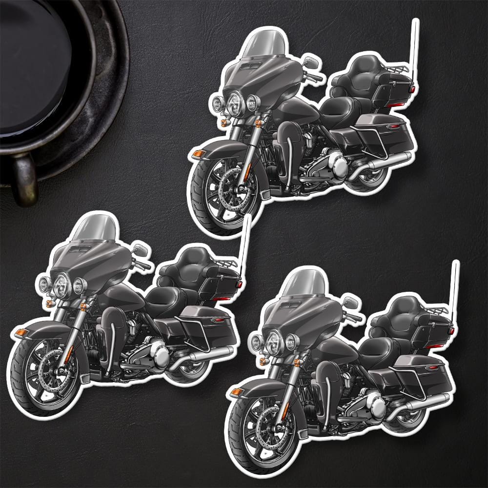 Harley Ultra Limited FLHTK 2019 Stickers - Set of 3 Motorcycle Decals for Bikers