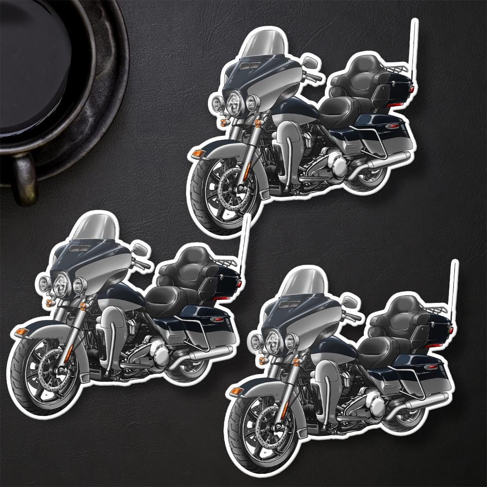 Harley Ultra Limited FLHTK 2019 Stickers - Set of 3 Motorcycle Decals for Bikers