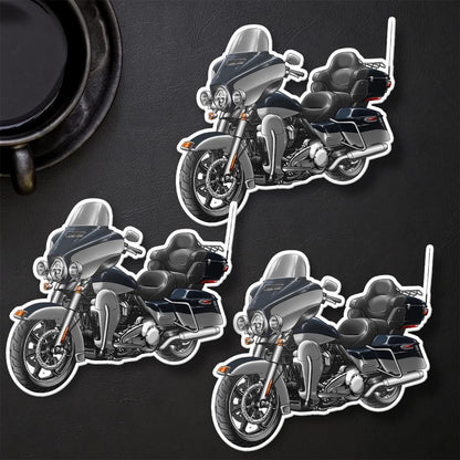Harley Ultra Limited FLHTK 2019 Stickers - Set of 3 Motorcycle Decals for Bikers