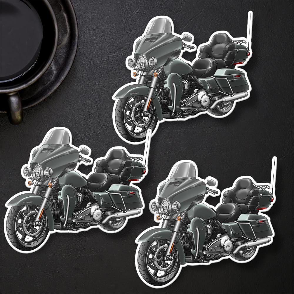 Harley Ultra Limited FLHTK 2020 Stickers - Set of 3 Motorcycle Decals for Bikers