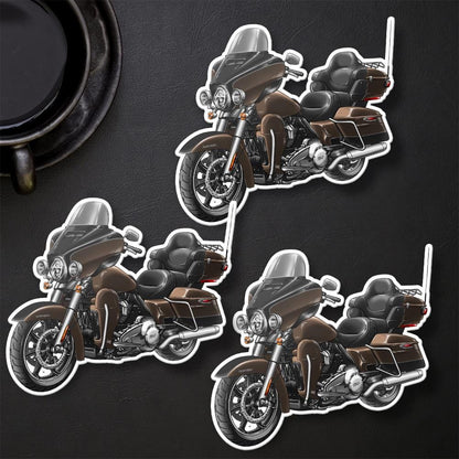Harley Ultra Limited FLHTK 2020 Stickers - Set of 3 Motorcycle Decals for Bikers