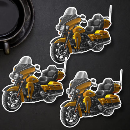 Harley Ultra Limited FLHTK 2023 Stickers - Set of 3 Motorcycle Decals for Bikers