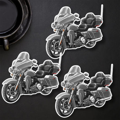 Harley Ultra Limited FLHTK 2020 Stickers - Set of 3 Motorcycle Decals for Bikers