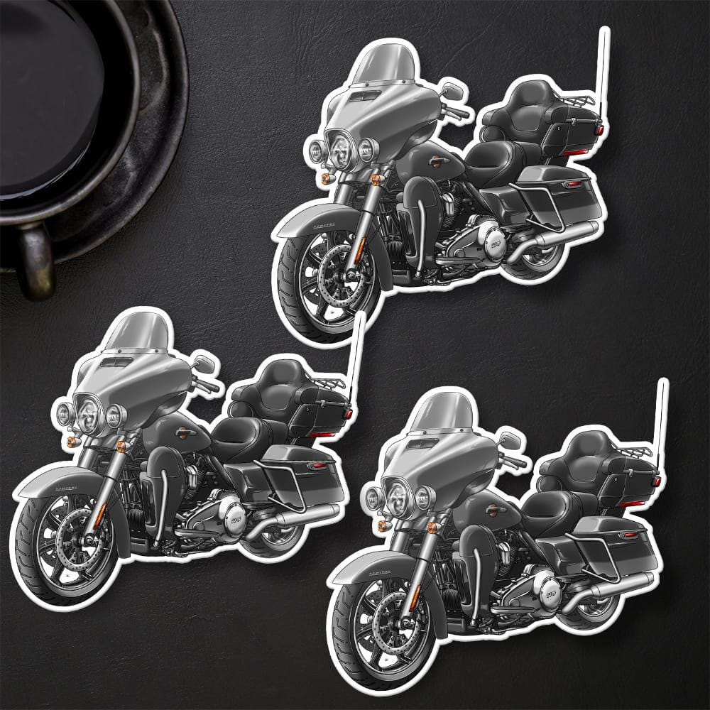 Harley Ultra Limited FLHTK 2023 Stickers - Set of 3 Motorcycle Decals for Bikers