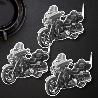 Harley Ultra Limited FLHTK 2023 Stickers - Set of 3 Motorcycle Decals for Bikers