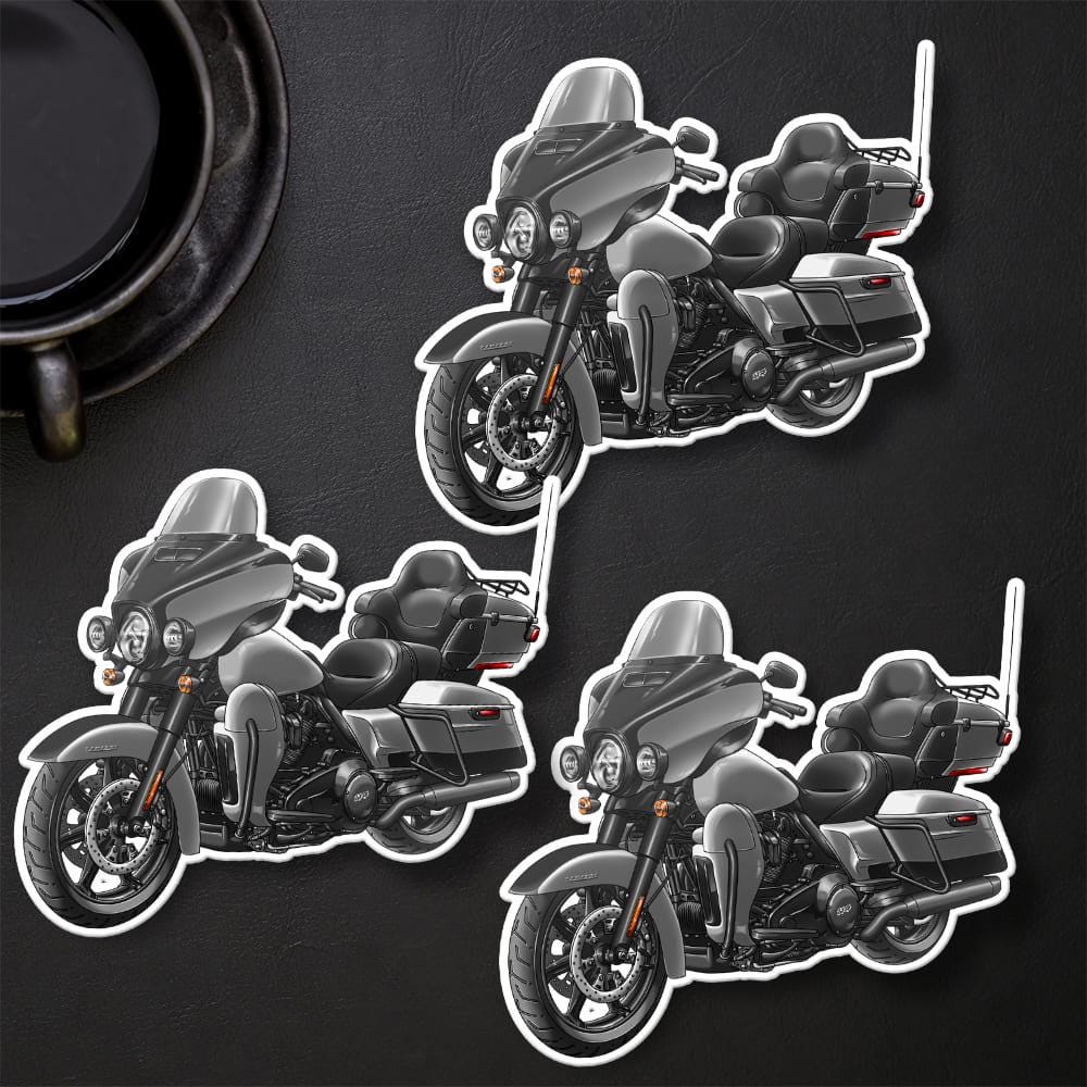 Harley Ultra Limited FLHTK 2020 Stickers - Set of 3 Motorcycle Decals for Bikers