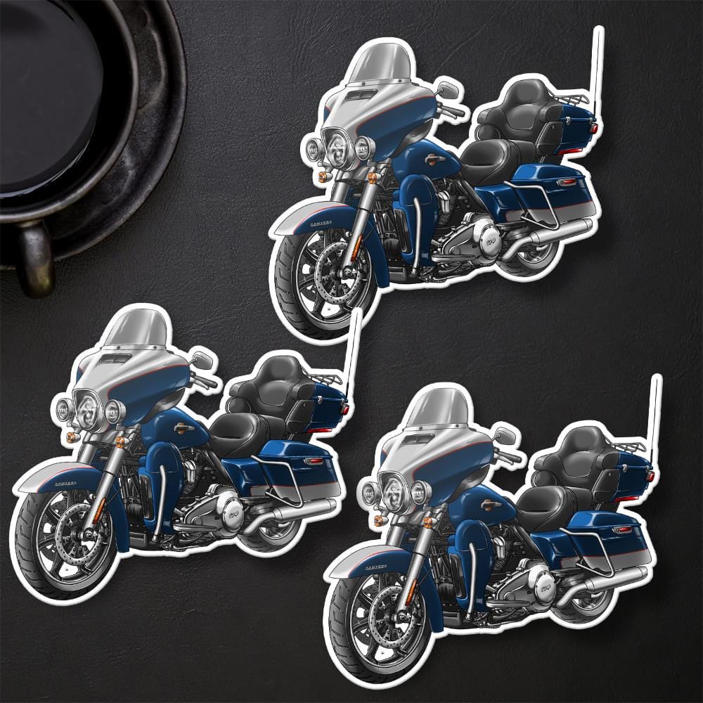 Harley Ultra Limited FLHTK 2023 Stickers - Set of 3 Motorcycle Decals for Bikers