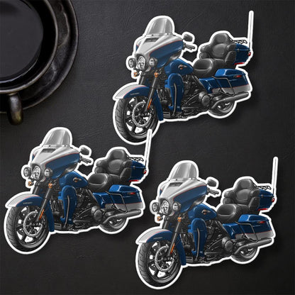 Harley Ultra Limited FLHTK 2023 Stickers - Set of 3 Motorcycle Decals for Bikers