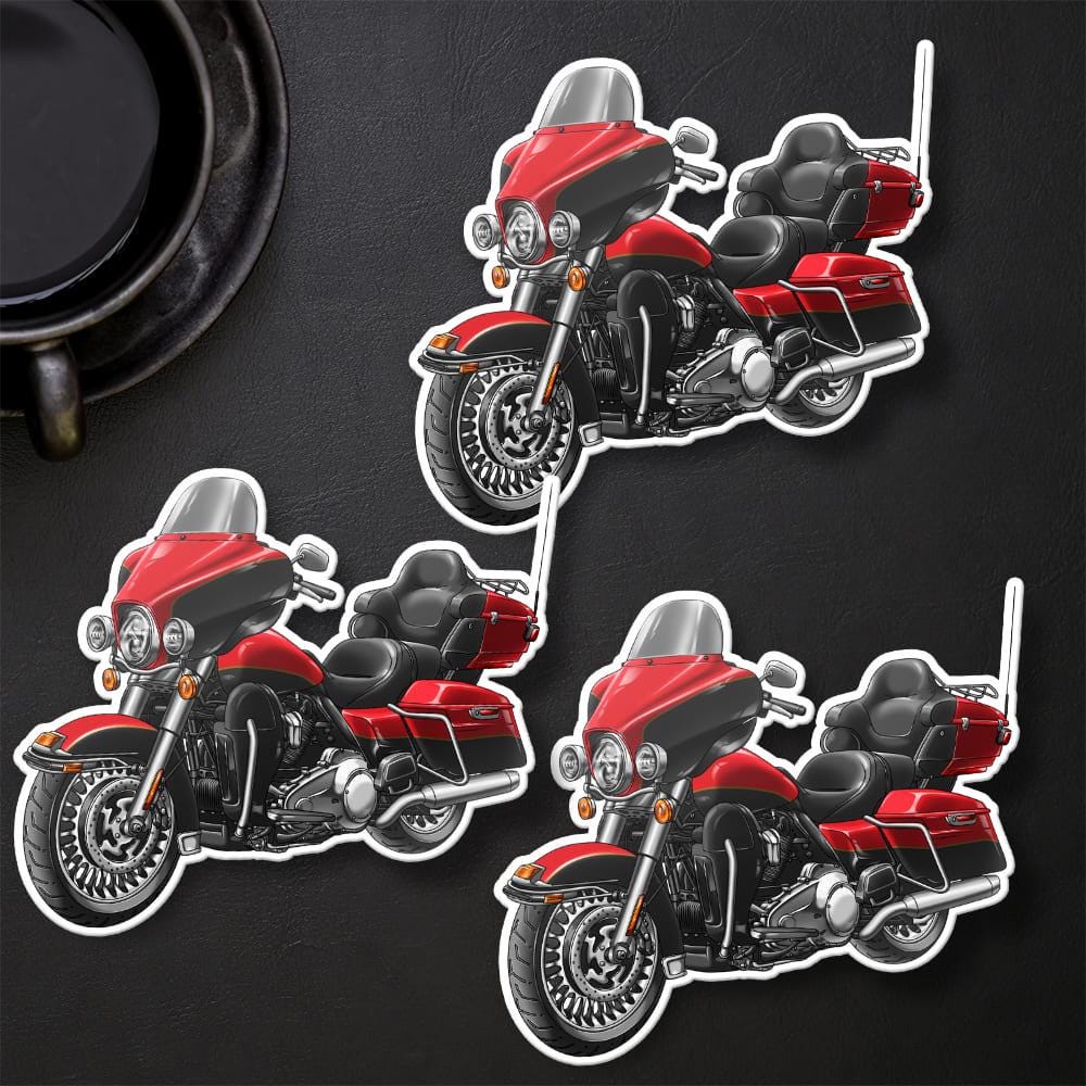 Harley Ultra Limited FLHTK 2011 Stickers - Set of 3 Motorcycle Decals for Bikers
