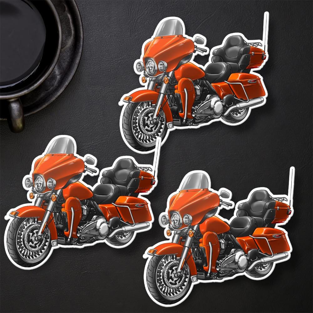 Harley Ultra Limited FLHTK 2012-13 Stickers - Set of 3 Motorcycle Decals for Bikers