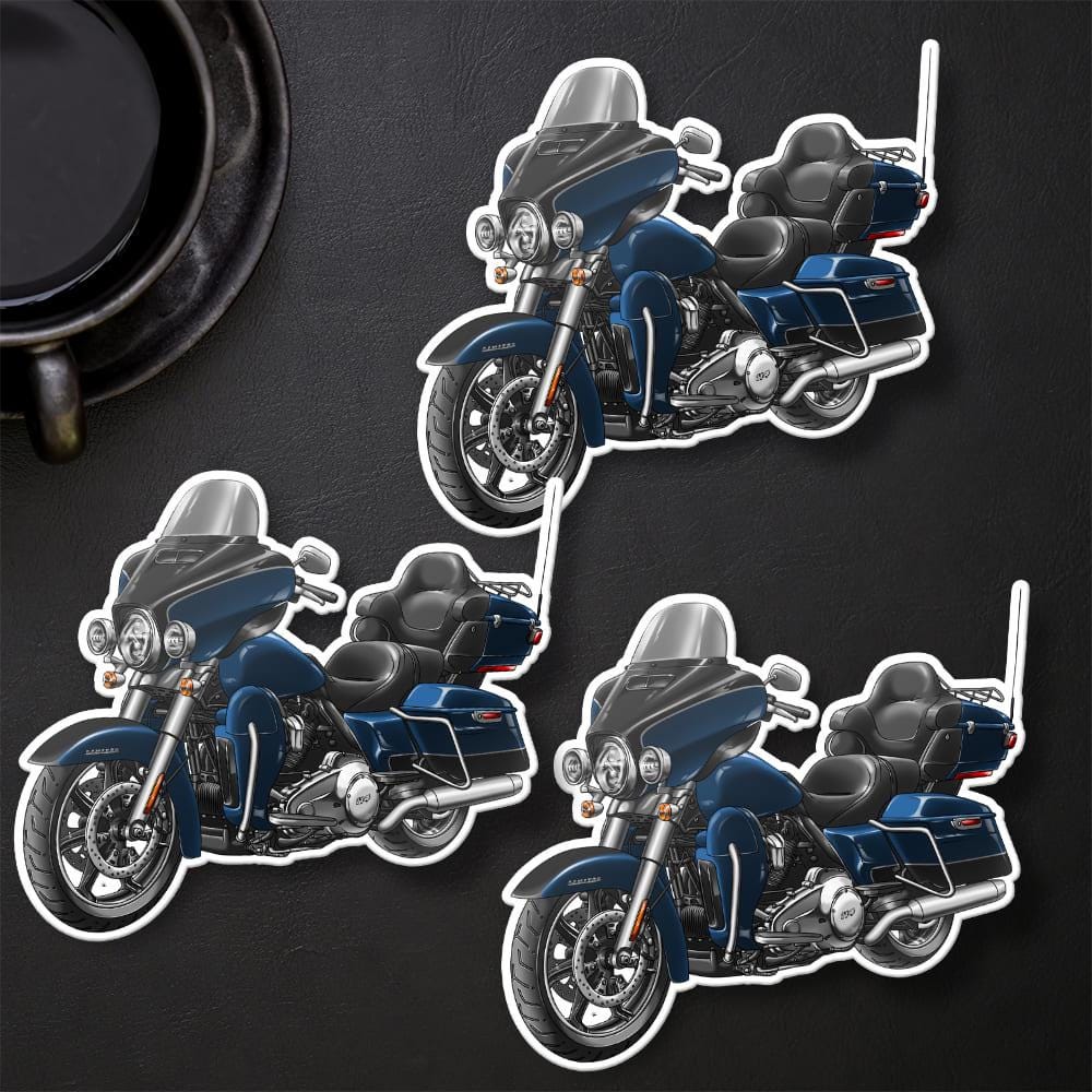 Harley Ultra Limited FLHTK 2022 Stickers - Set of 3 Motorcycle Decals for Bikers