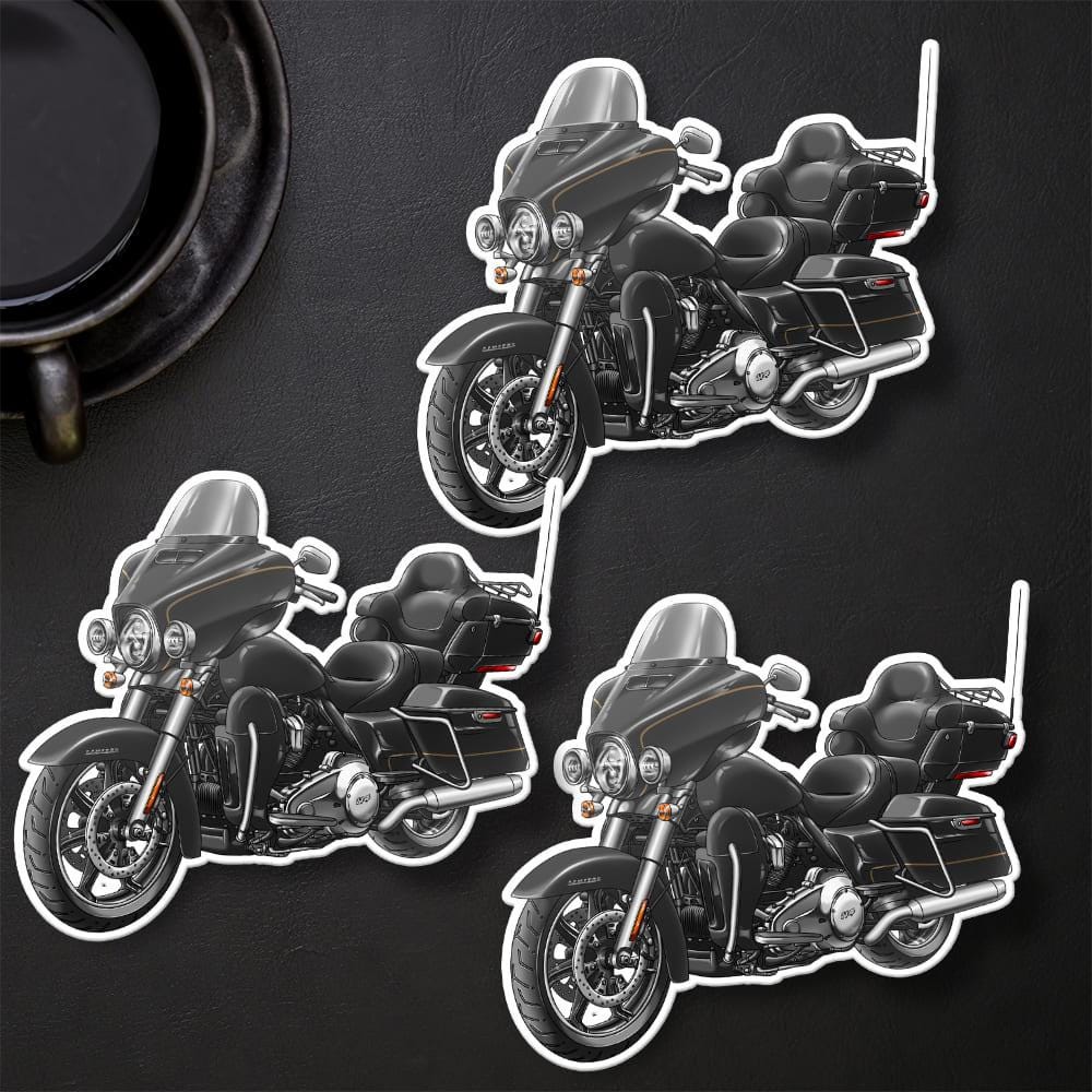 Harley Ultra Limited FLHTK 2021 Stickers - Set of 3 Motorcycle Decals for Bikers