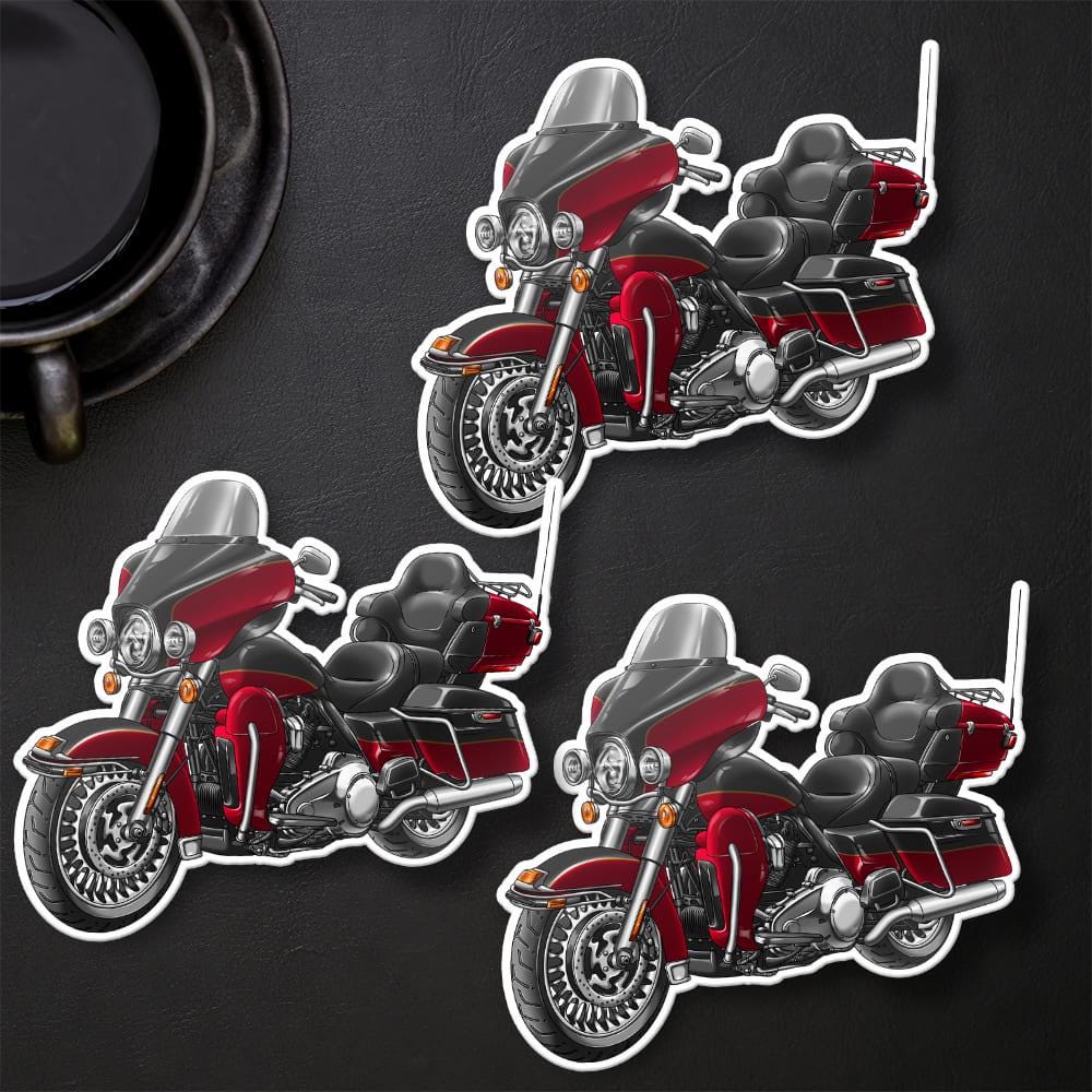 Harley Ultra Limited FLHTK 2010 Stickers - Set of 3 Motorcycle Decals for Bikers