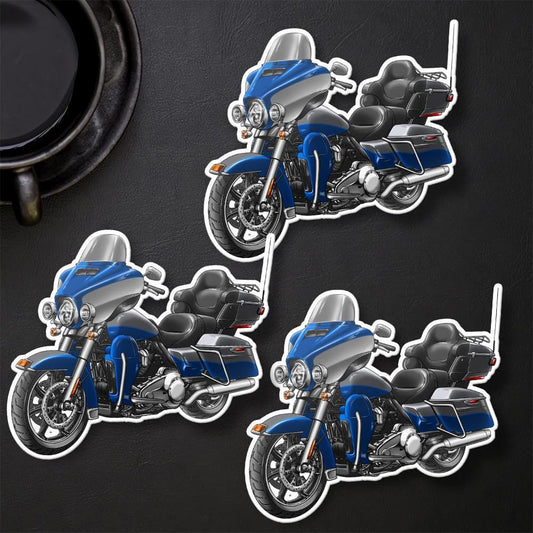 Harley Ultra Limited FLHTK 2017 Stickers - Set of 3 Motorcycle Decals for Bikers