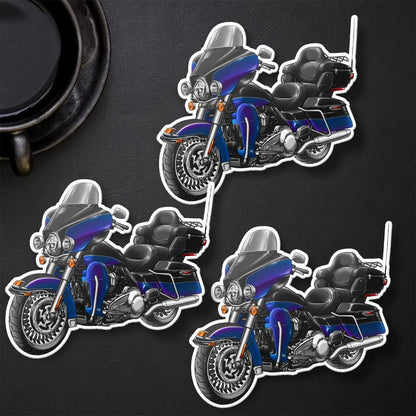 Harley Ultra Limited FLHTK 2010 Stickers - Set of 3 Motorcycle Decals for Bikers