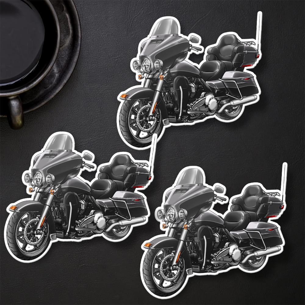 Harley Ultra Limited FLHTK 2017 Stickers - Set of 3 Motorcycle Decals for Bikers
