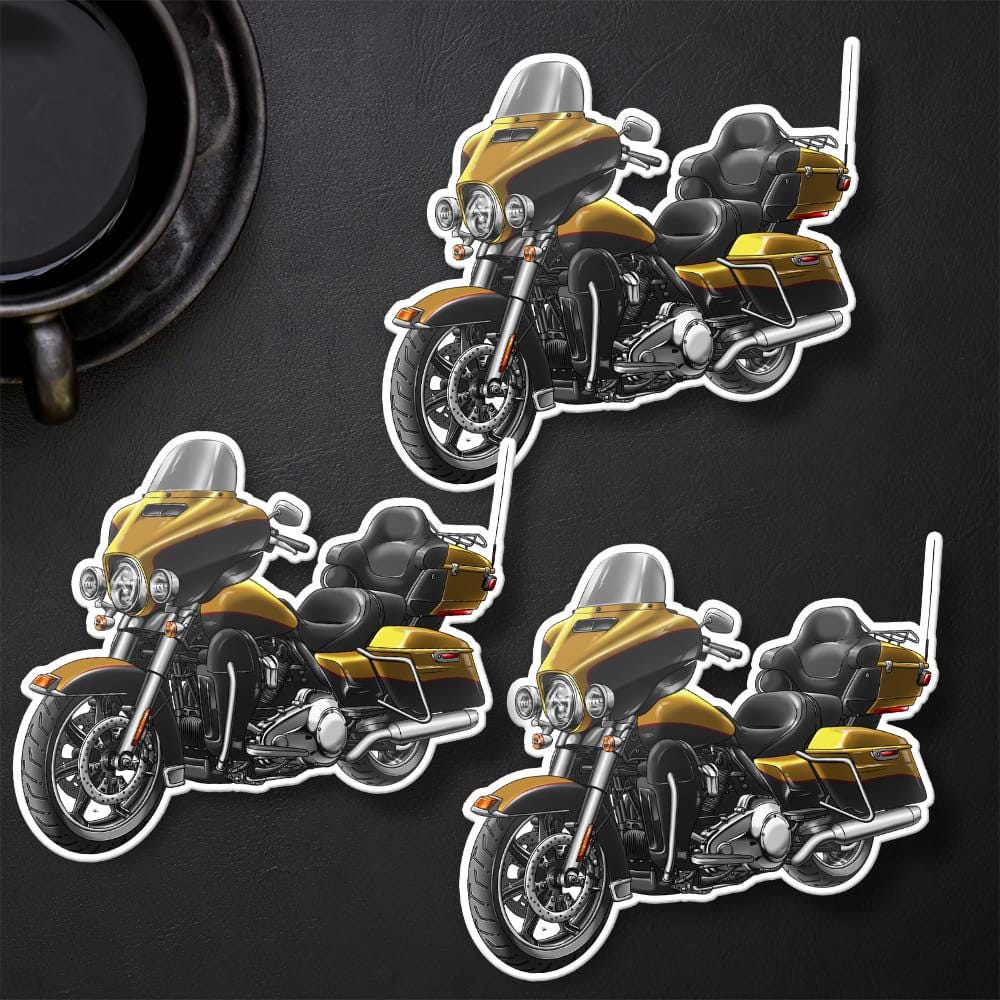 Harley Ultra Limited FLHTK 2017 Stickers - Set of 3 Motorcycle Decals for Bikers