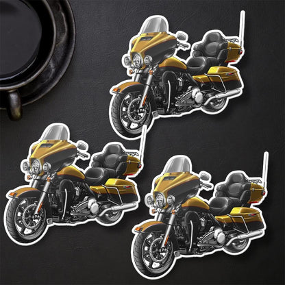 Harley Ultra Limited FLHTK 2017 Stickers - Set of 3 Motorcycle Decals for Bikers