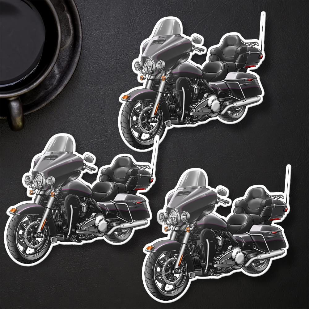 Harley Ultra Limited FLHTK 2017 Stickers - Set of 3 Motorcycle Decals for Bikers