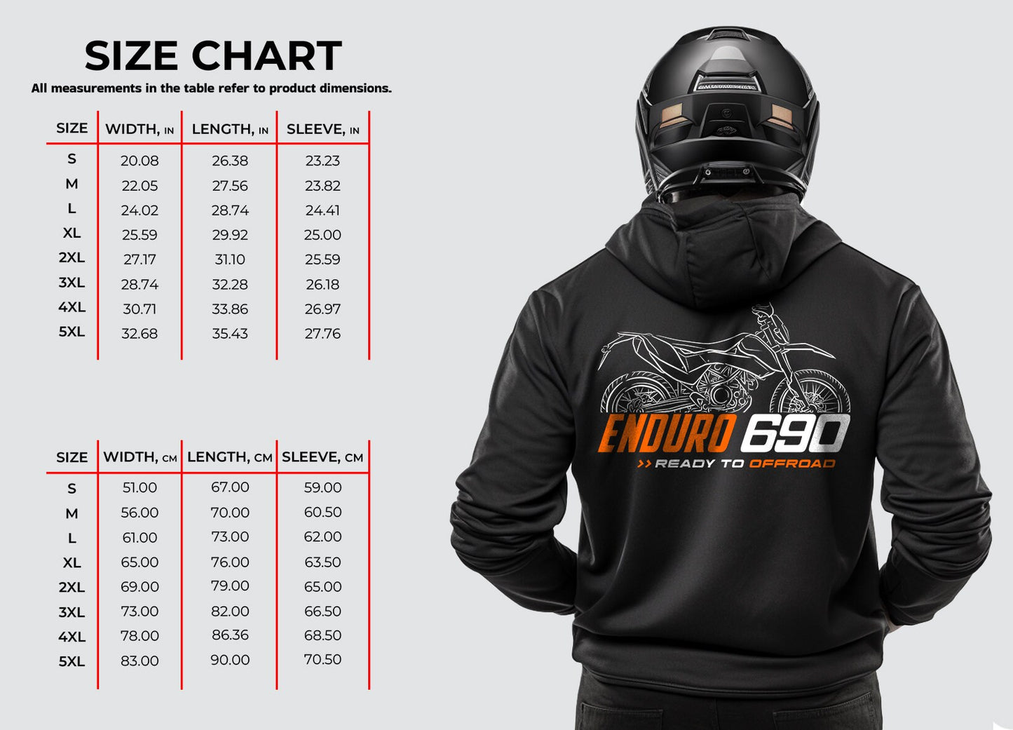 KTM 690 Enduro Hoodie - Motorcycle Sweatshirt for Riders