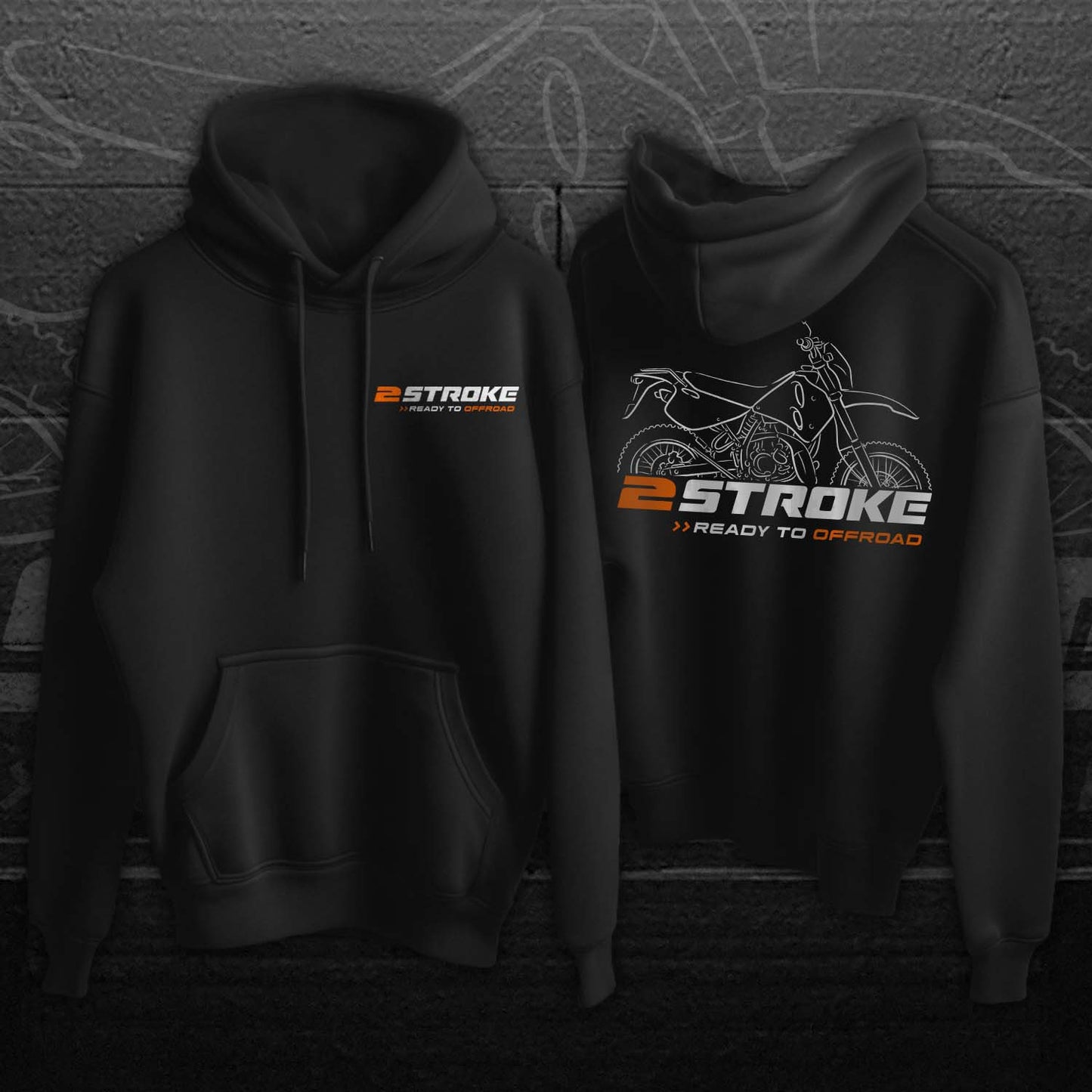 KTM 125 EGS Hoodie - Motorcycle Sweatshirt for Enduro Riders