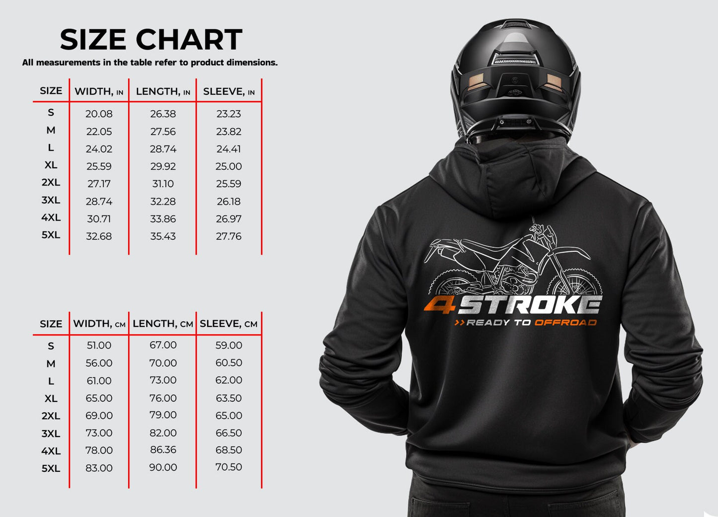 KTM 625 SXC Hoodie - Motorcycle Sweatshirt for Enduro Riders
