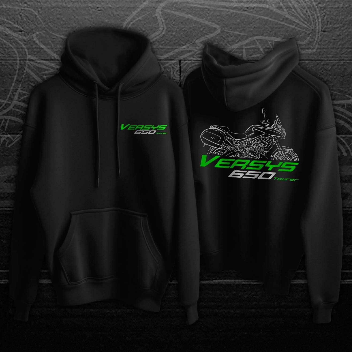 Kawasaki Versys 650 GT | LT | City | Tourer Hoodie - Motorcycle Sweatshirt for ADV Riders