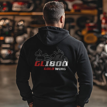 Honda GL 1800 Gold Wing Inspired Hoodie - Motorcycle Sweatshirt for Riders