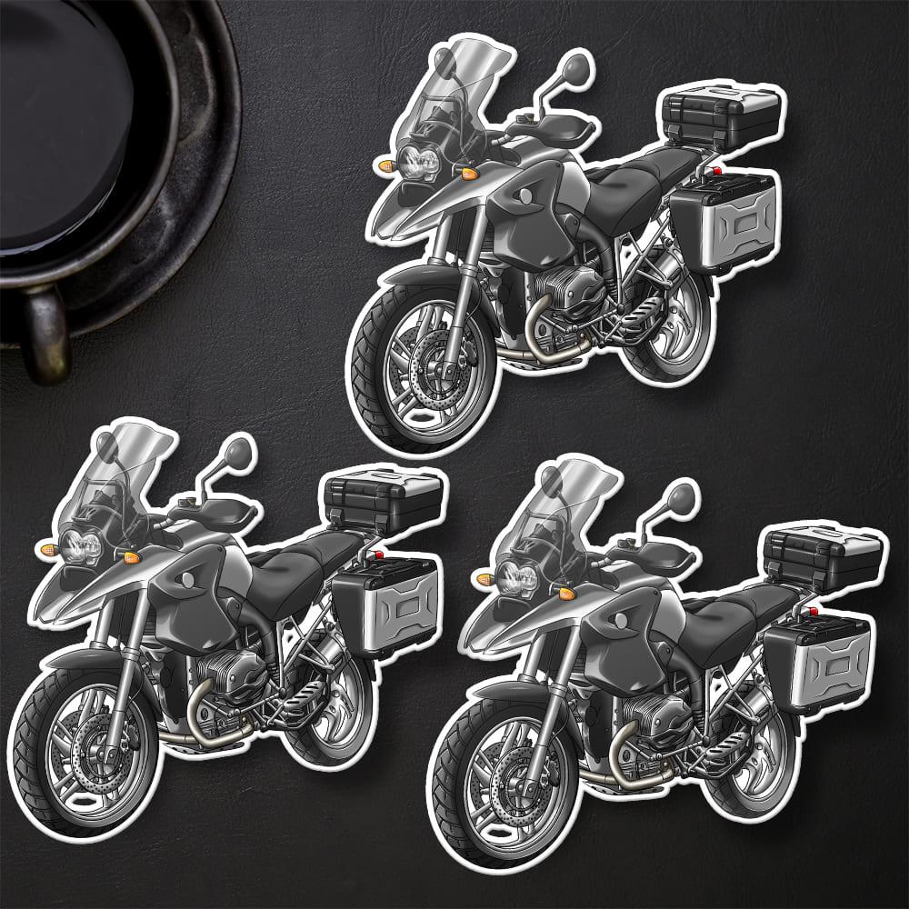 BMW R1200 GS 2004-07 Stickers - Set of 3 Motorcycle Decals for ADV Riders