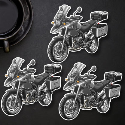 BMW R1200 GS 2004-07 Stickers - Set of 3 Motorcycle Decals for ADV Riders