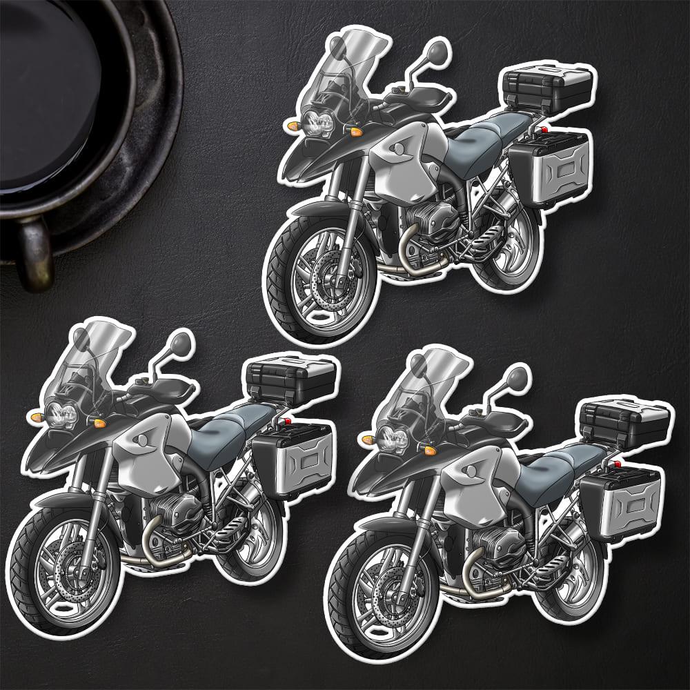 BMW R1200 GS 2004-07 Stickers - Set of 3 Motorcycle Decals for ADV Riders