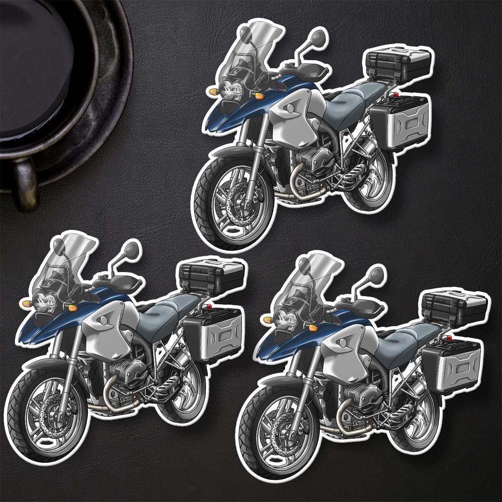 BMW R1200 GS 2004-07 Stickers - Set of 3 Motorcycle Decals for ADV Riders