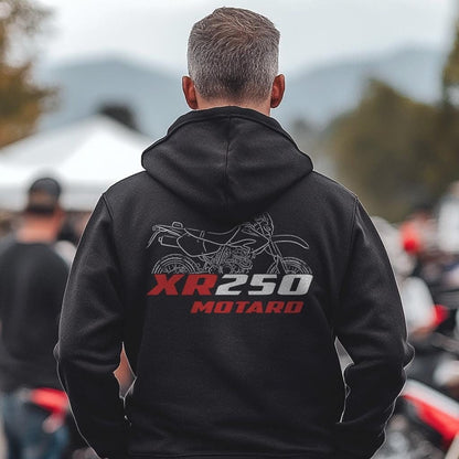Honda XR250 Motard Inspired Hoodie - Motorcycle Sweatshirt for Riders