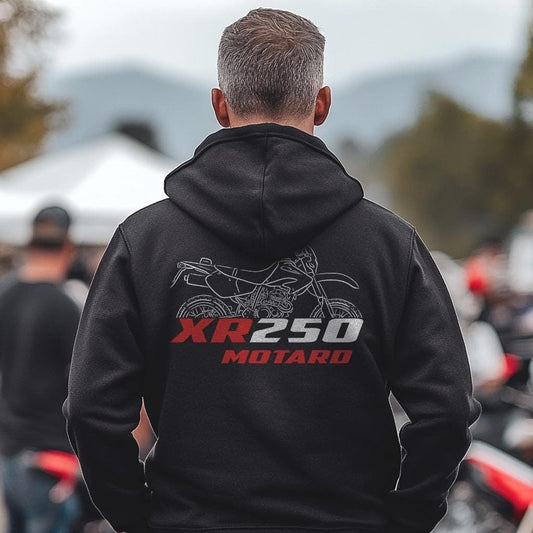 Honda XR250 Motard Inspired Hoodie - Motorcycle Sweatshirt for Riders