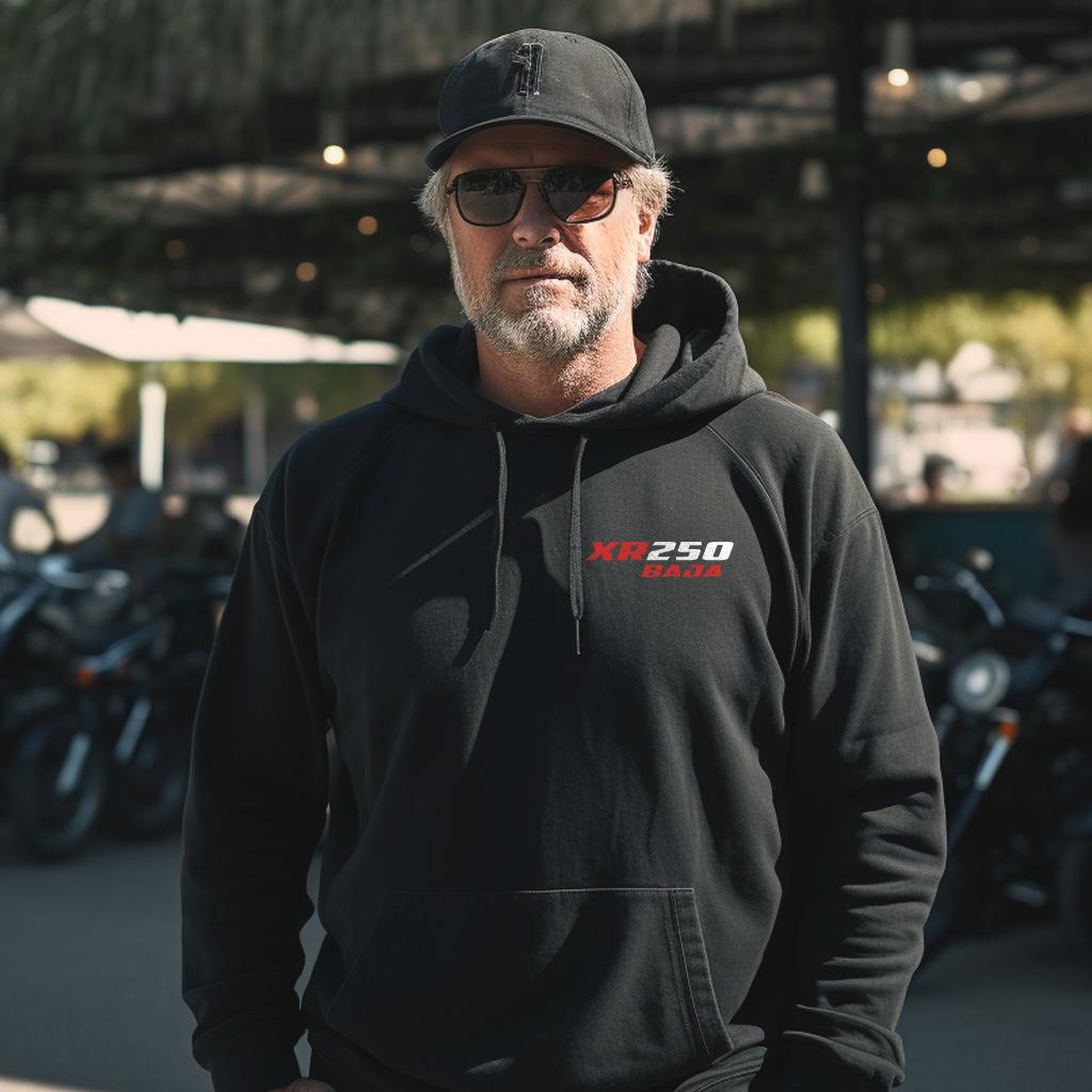 Honda XR250 Baja Inspired Hoodie - Motorcycle Sweatshirt for Riders