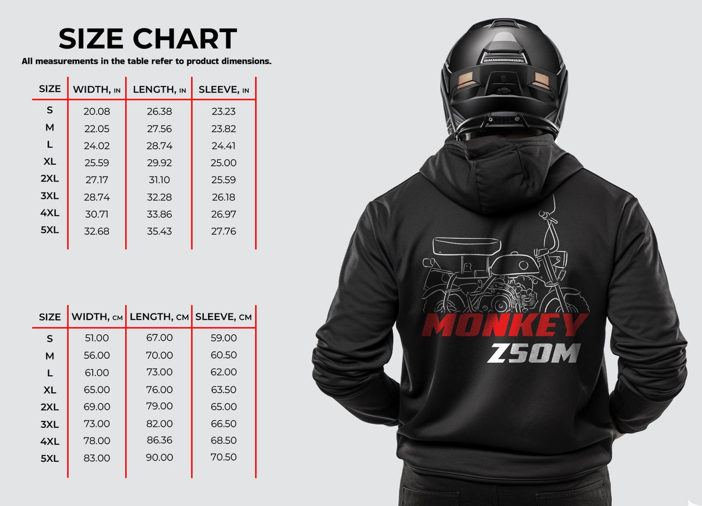 Honda Z50M Inspired Hoodie - Motorcycle Sweatshirt for Riders