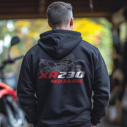 Honda XR230 Motard Inspired Hoodie - Motorcycle Sweatshirt for Riders