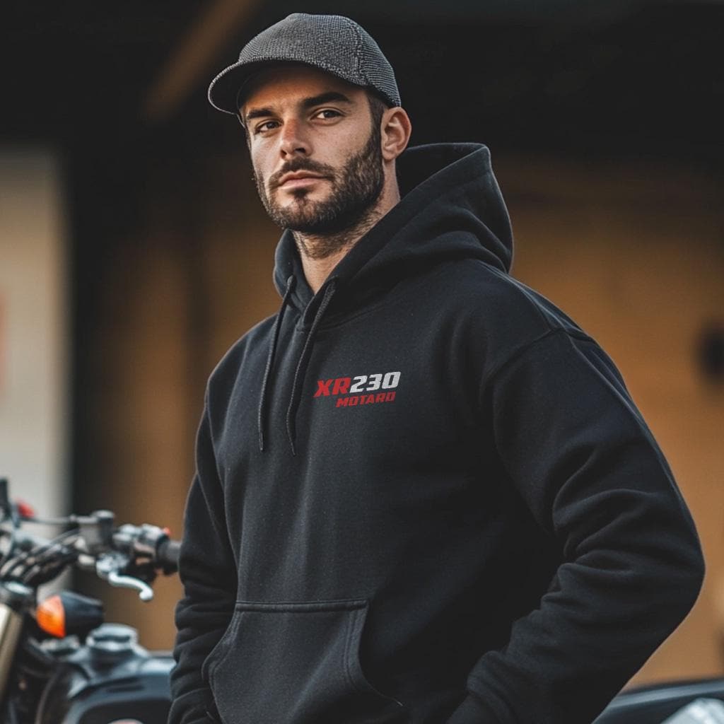 Honda XR230 Motard Inspired Hoodie - Motorcycle Sweatshirt for Riders
